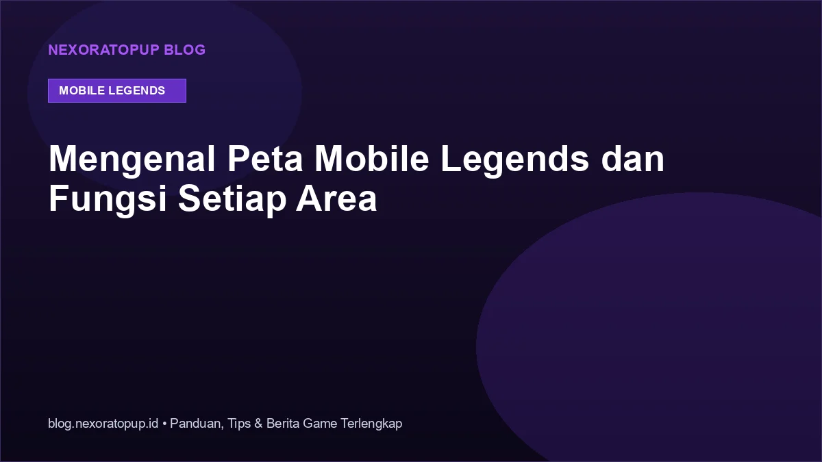 Kartu judul: Mengenal Peta Mobile Legends dan Fungsi Setiap Area - NexoraTopup